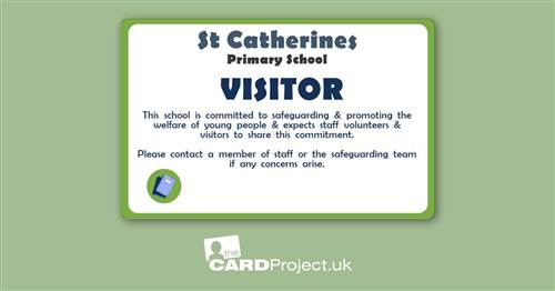 Primary School Visitor Card Learning Book Green
